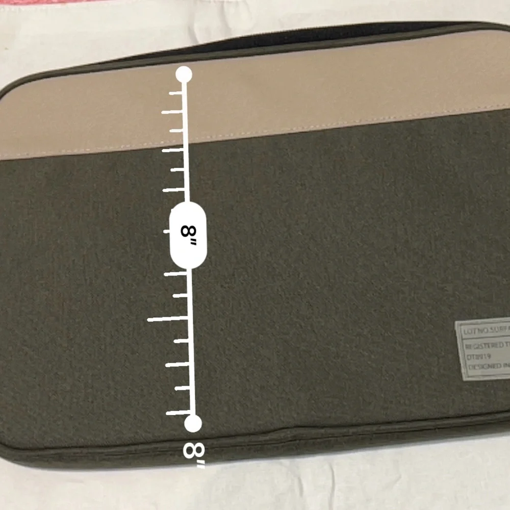 HEX Laptop/Tablet Padded Case Olive Green/Tan